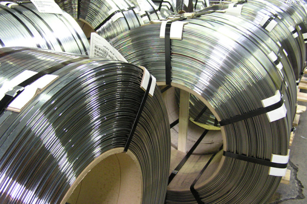 Packaged stainless steel coils